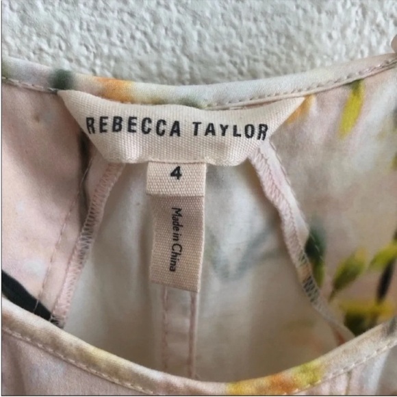 Rebecca Taylor Ballet Combo Floral Tiered Ruffle Mini Dress - Picture 5 of 6